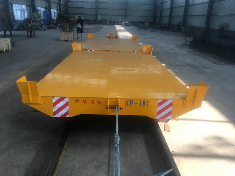 Cord Reel Drum Handling Transporters sur le chemin de fer